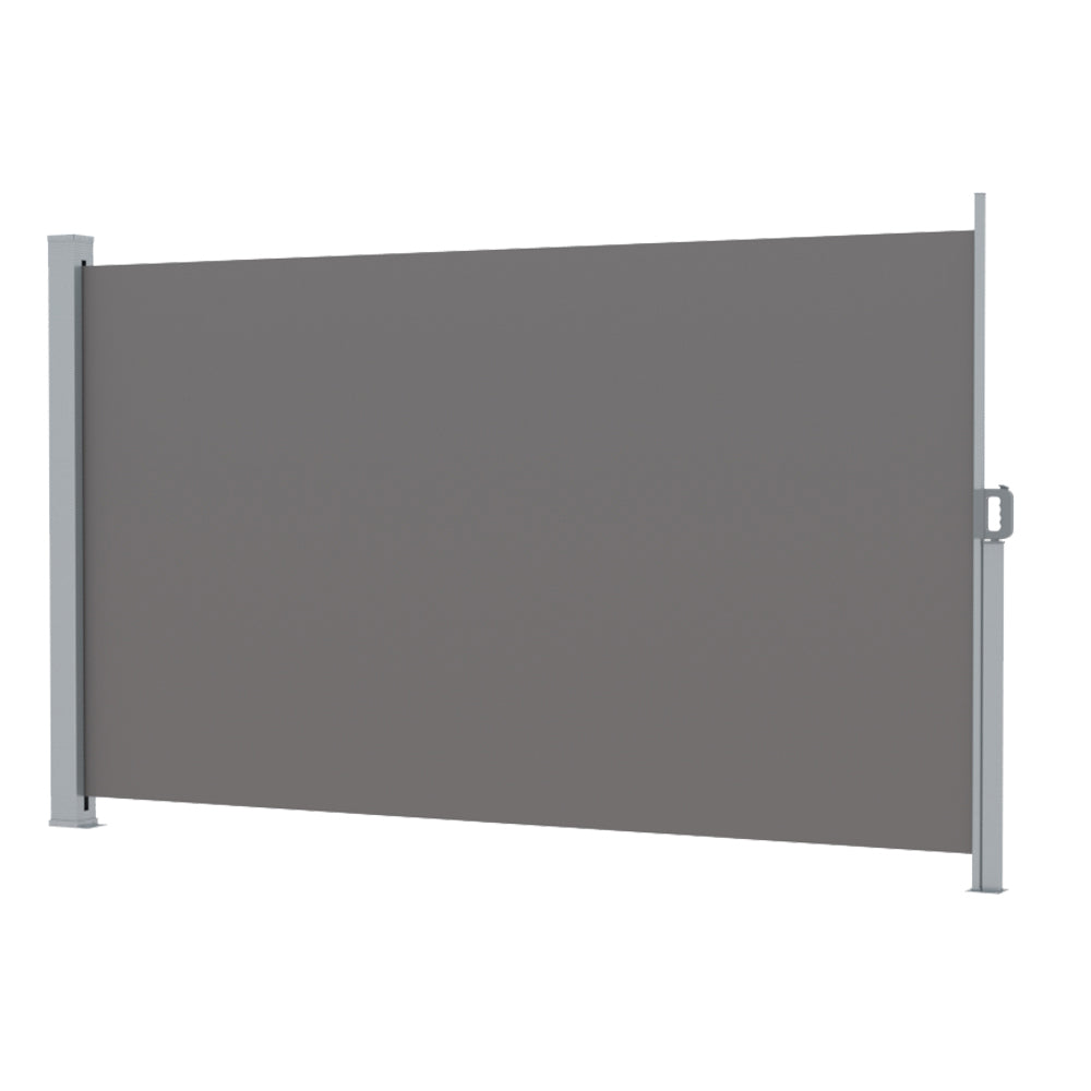 Instahut Side Awning Sun Shade Outdoor Retractable Privacy Screen 2X3M Grey-0