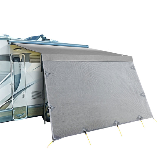 Weisshorn 18ft Caravan Awning Fabric & Privacy Screen RV Roll Out Sun Shade 5.2M