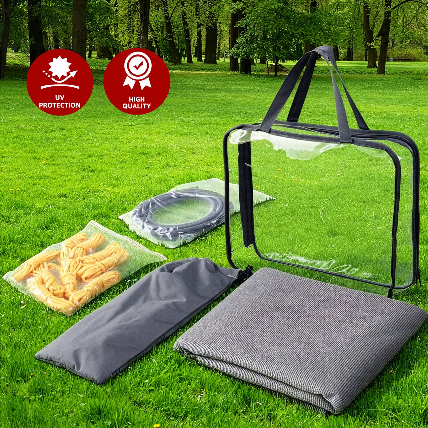 Weisshorn 18ft Caravan Awning Fabric & Privacy Screen RV Roll Out Sun Shade 5.2M