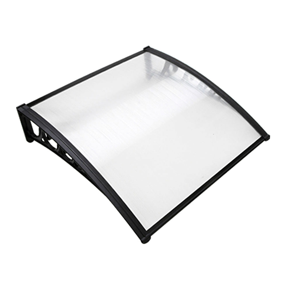 Instahut Window Door Awning 1mx1m Transparent Hollow Sheet Plastic Frame-0