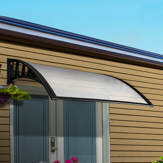 Instahut Window Door Awning 1mx1m Transparent Panel-0