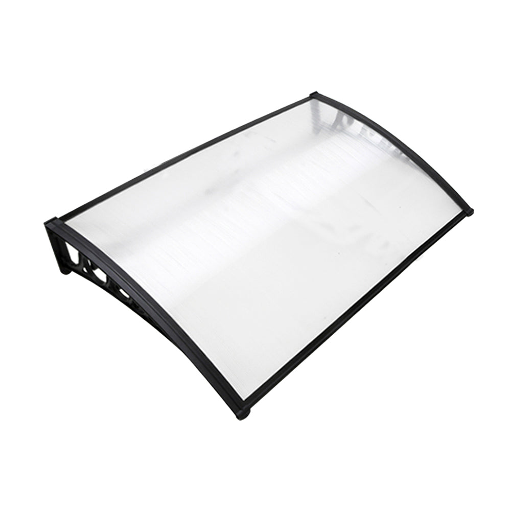 Instahut Window Door Awning 1mx1.5m Transparent Hollow Sheet Plastic Frame-0