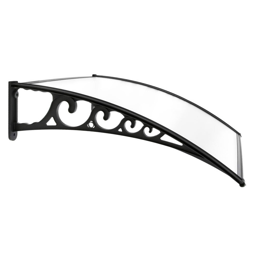 Instahut Window Door Awning 1mx3m Transparent-3