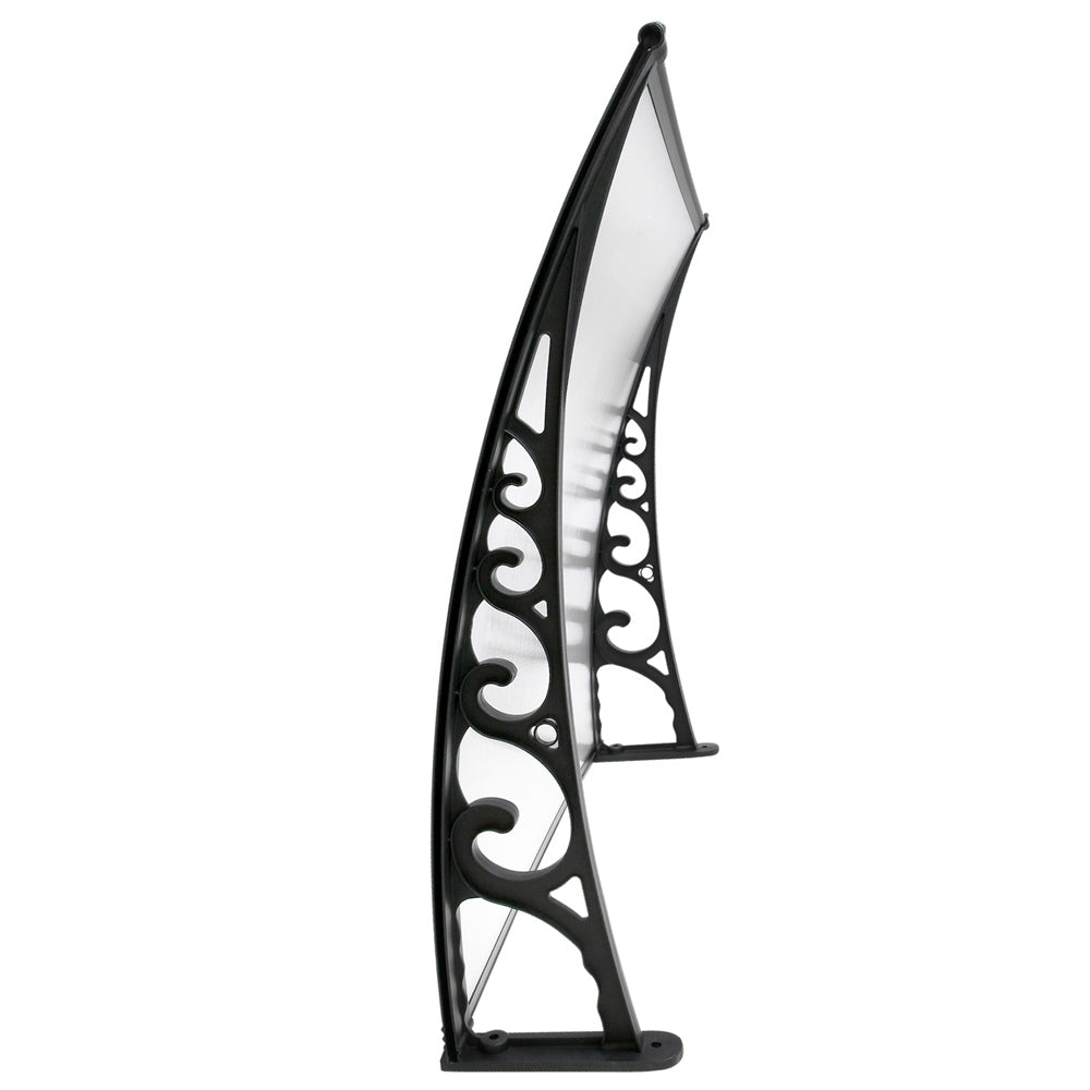 Instahut Window Door Awning 1mx6m Transparent Plastic Frame-2