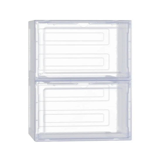 Artiss Shoe Box Rack DIY Set of 2 Stackable Magnetic Door-0