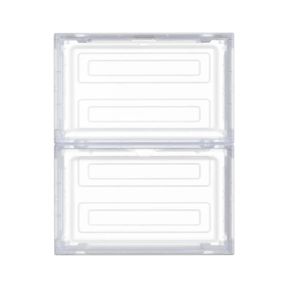 Artiss Shoe Box Rack DIY Set of 2 Stackable Magnetic Door-3