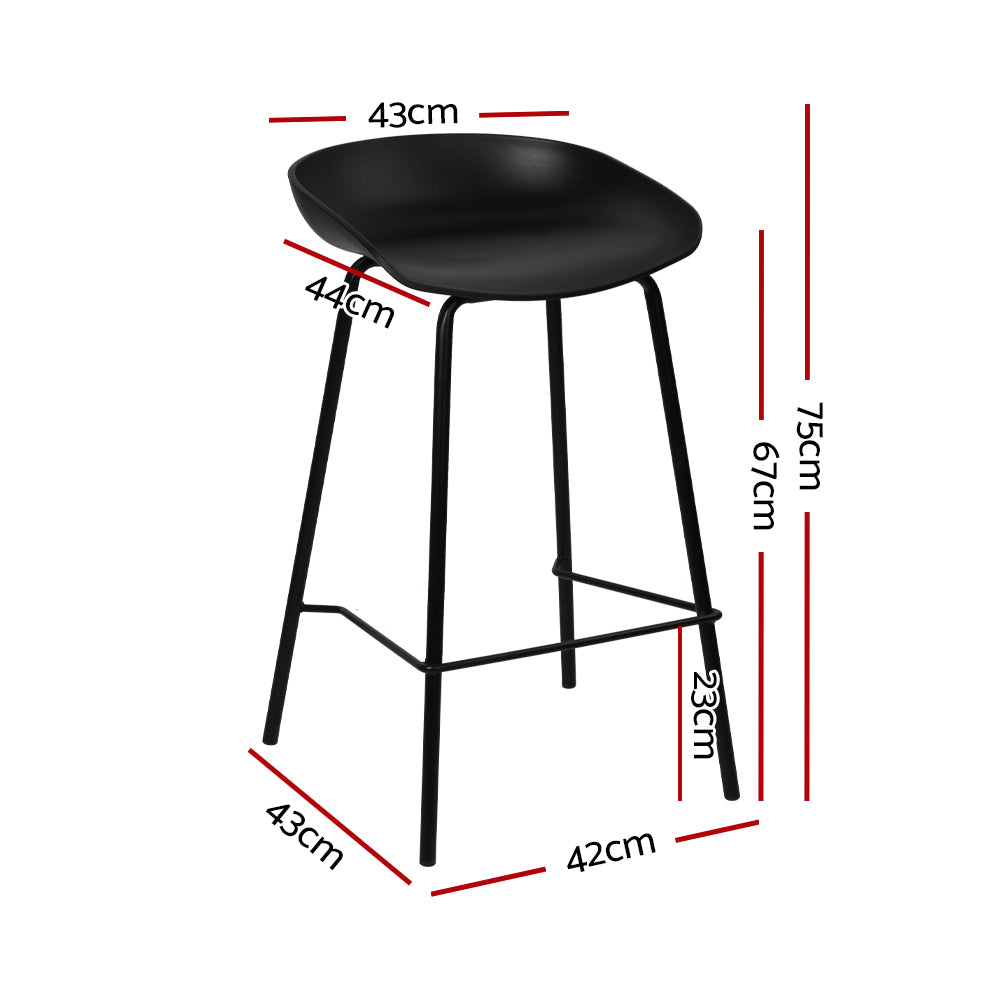 Artiss 2x Bar Stools Kitchen Counter Stools Metal-1