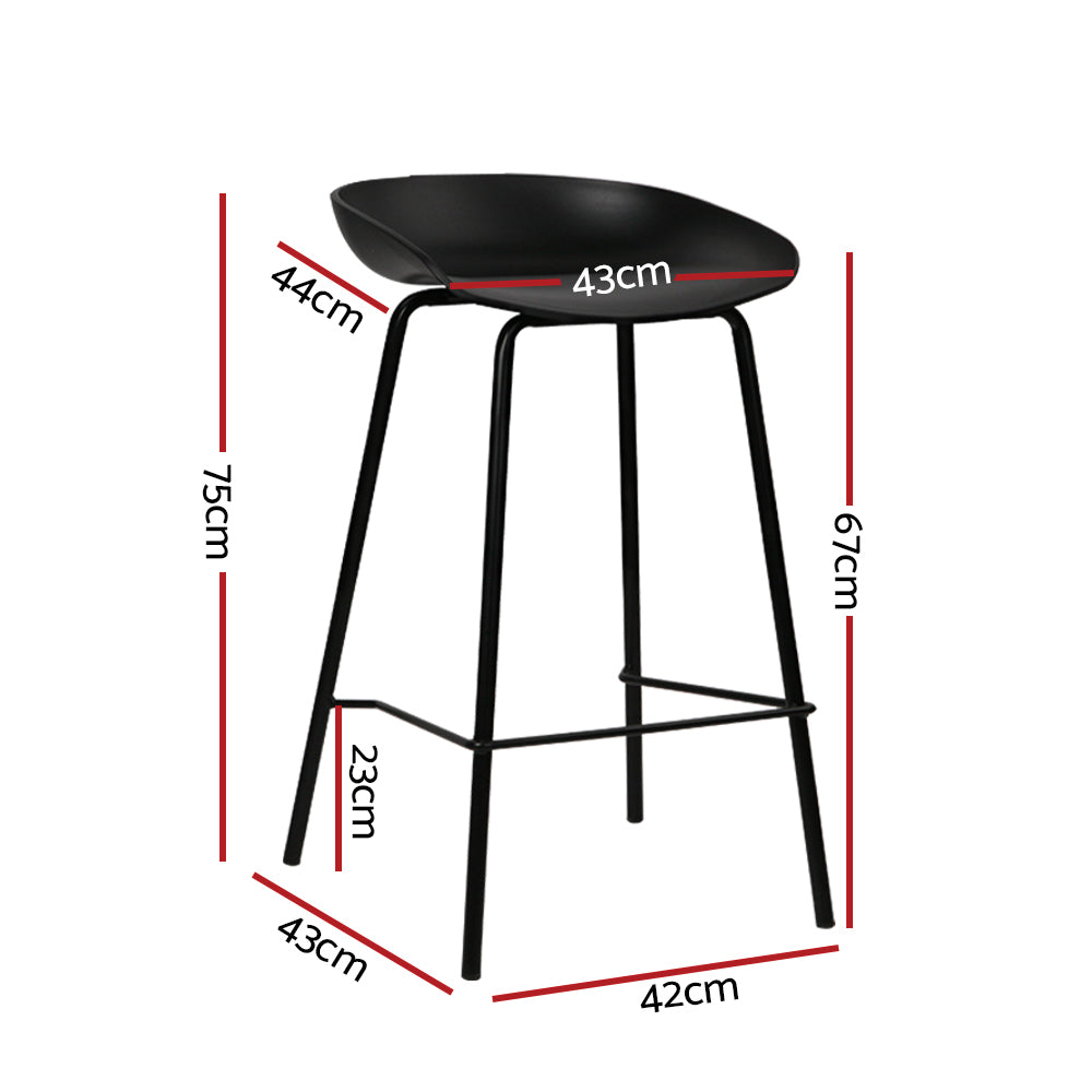 Artiss 4x Bar Stools Kitchen Counter Stools Metal-1