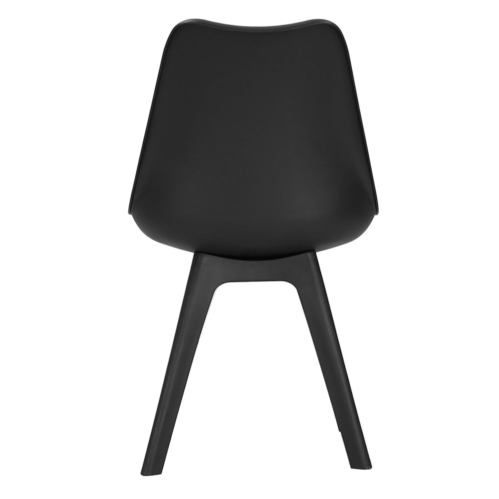 Artiss Dining Chairs Set of 4 Leather Plastic DSW Replica Black-3