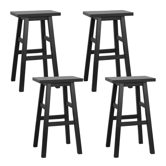 Artiss Bar Stools Kitchen Counter Stools Wooden Chairs Black x4-0