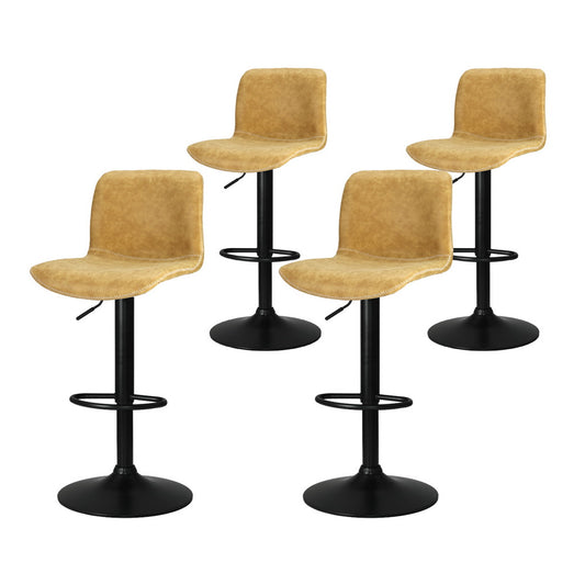 Artiss 4x Bar Stools Kitchen Swivel Gas Lift Chairs Brown-0