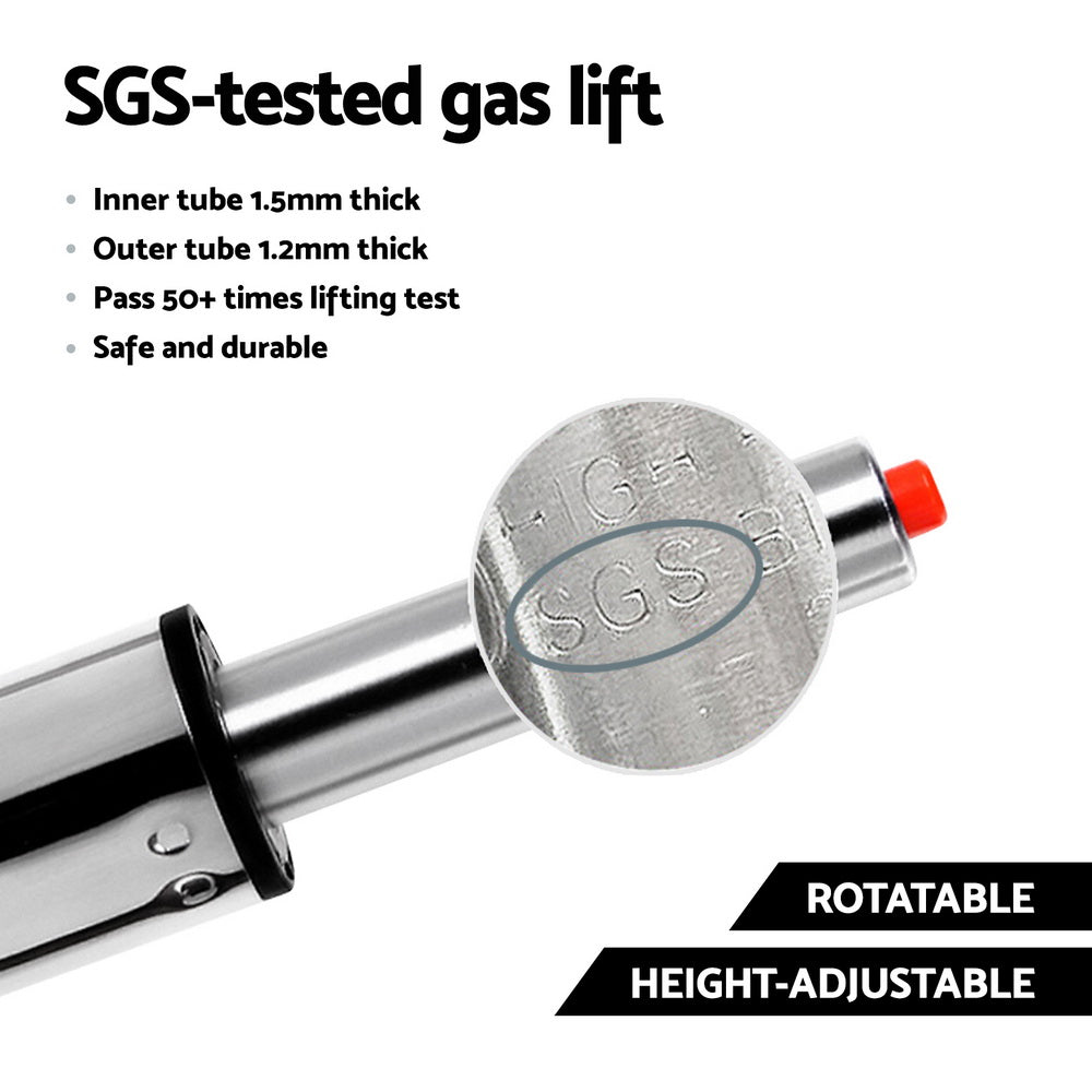 Artiss 4x Bar Stools Gas Lift Velvet Woven Backrest Navy-5