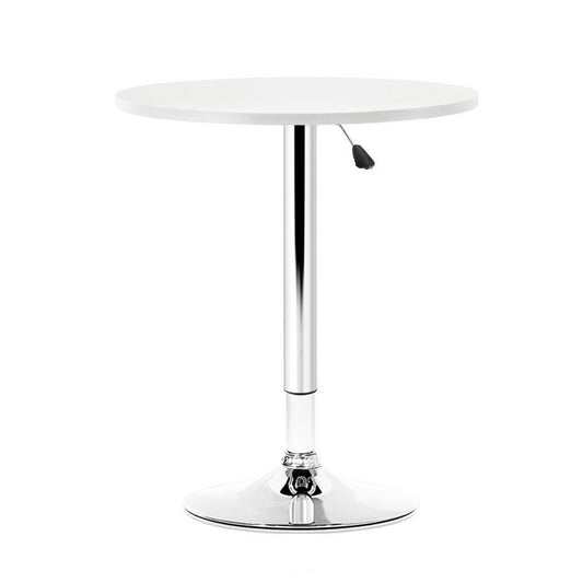 Artiss Bar Table Gas Lift Round White-0