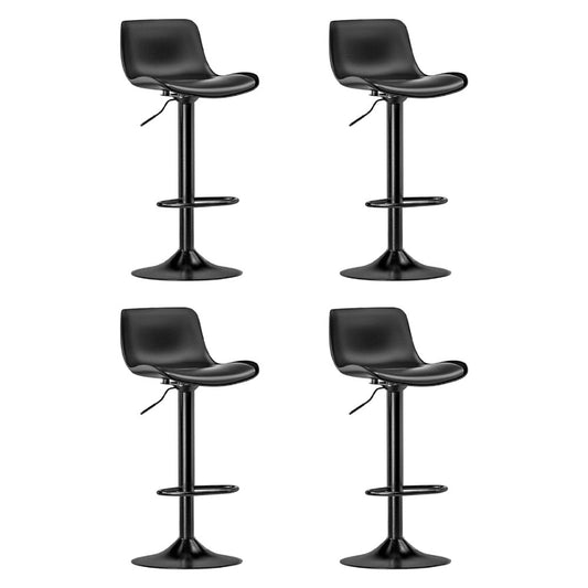 Artiss 4x Bar Stools Padded Seat Gas Lift Black-0