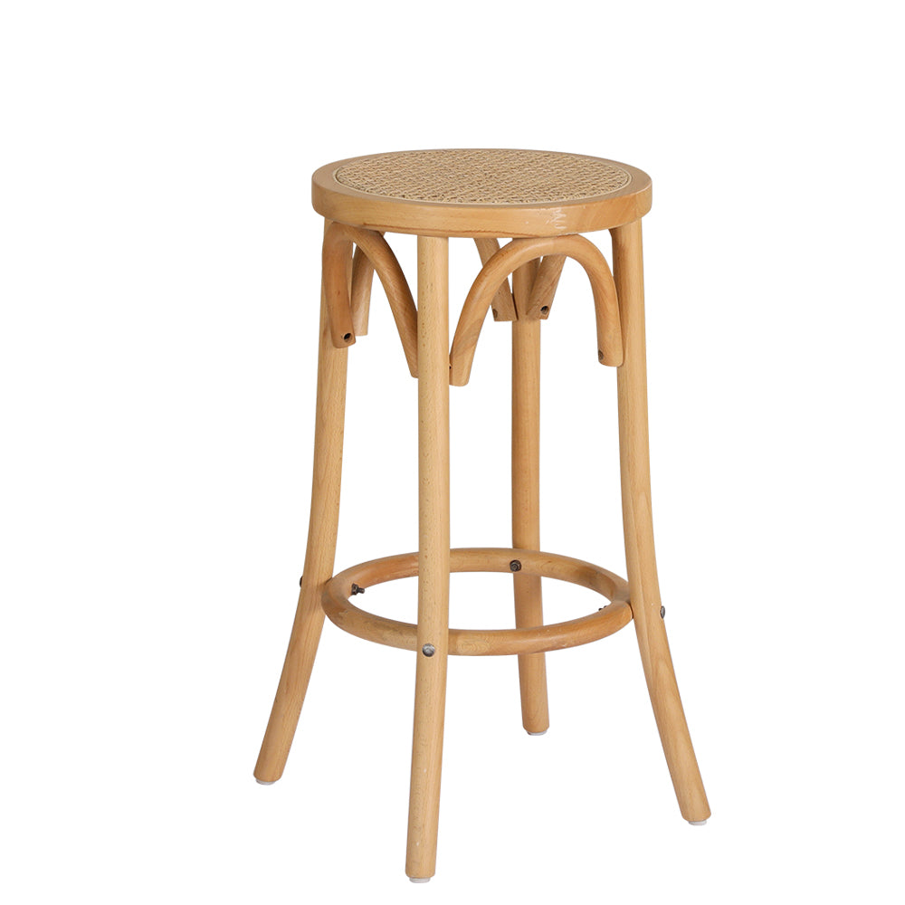 Artiss Bar Stool Rattan Seat Wooden-0