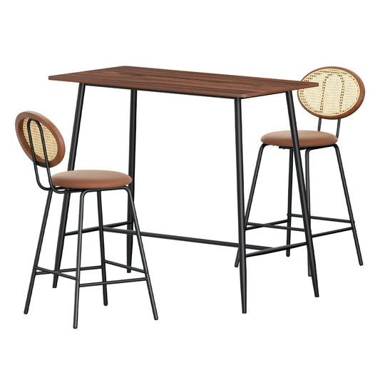 Artiss Bar Table Stools Set Dining Desk Industrial Kitchen Chairs Cafe Pub-0