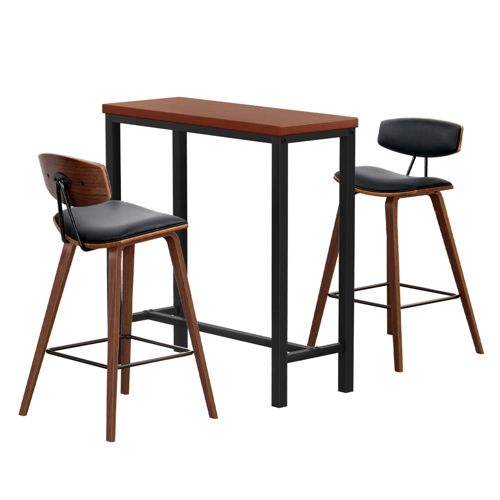 Artiss Bar Table and Stools Set Dining Desk Kitchen Chairs Cafe Pub-0