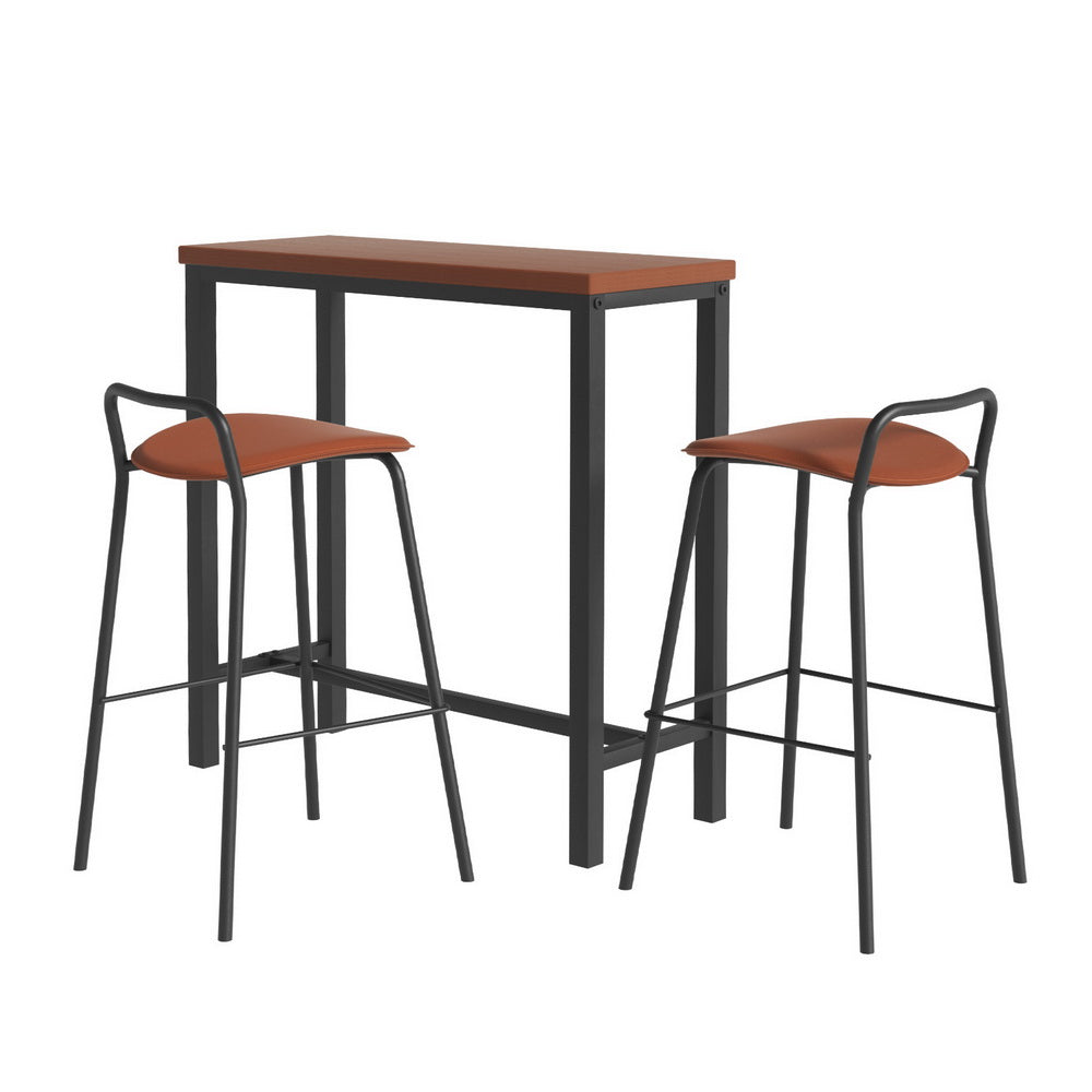 Artiss Bar Table and Stools Set Dining Desk Kitchen Chairs Cafe Pub-0