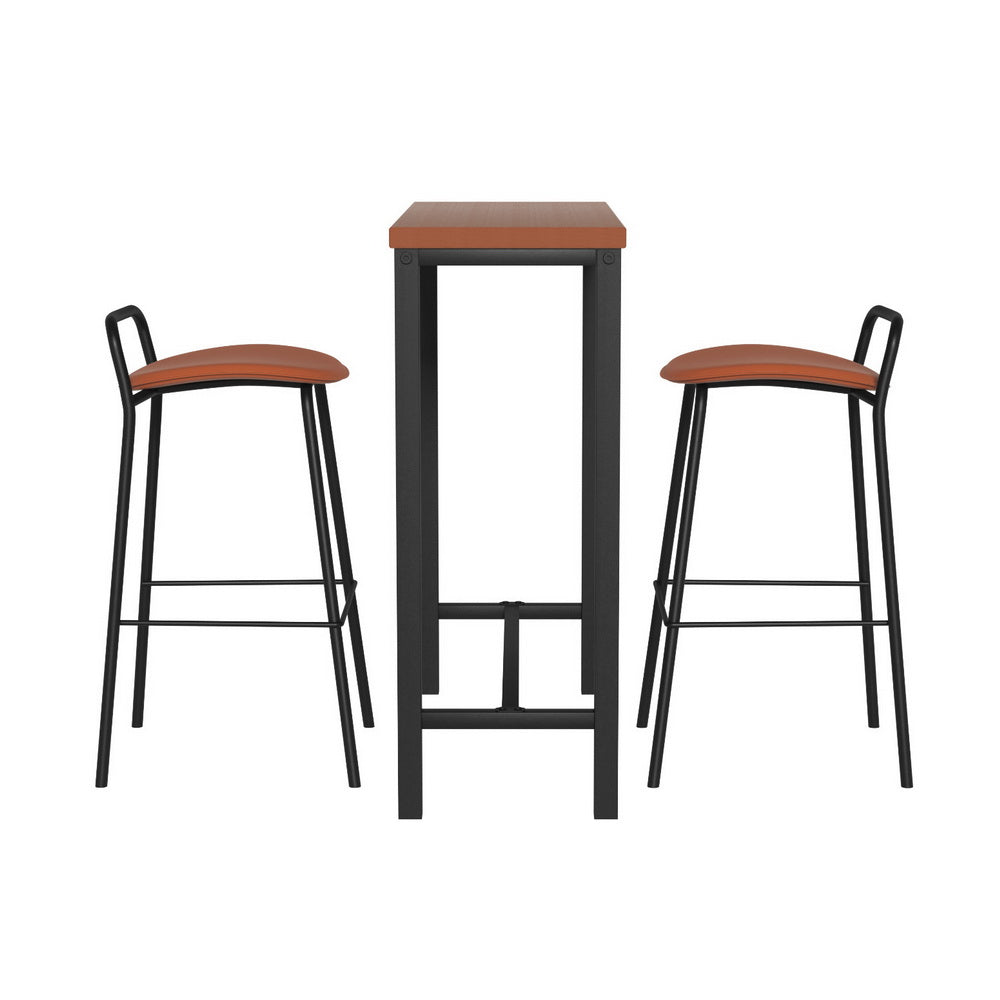 Artiss Bar Table and Stools Set Dining Desk Kitchen Chairs Cafe Pub-2
