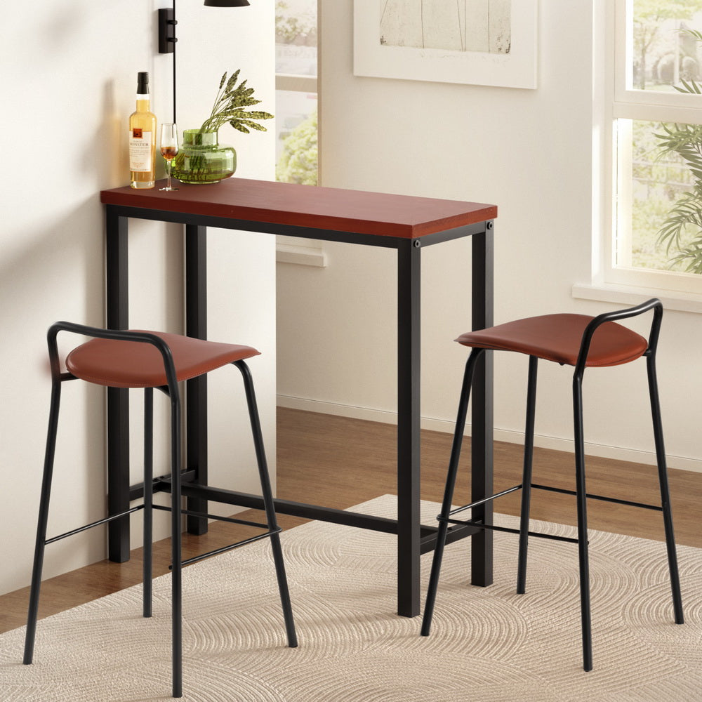 Artiss Bar Table and Stools Set Dining Desk Kitchen Chairs Cafe Pub-6