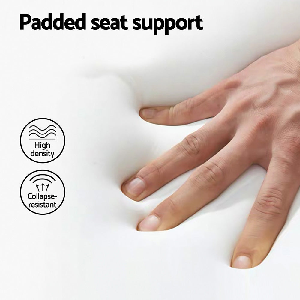 4x Artiss Bar Stools Kitchen Counter Rattan Chairs PU Leather Padding-4