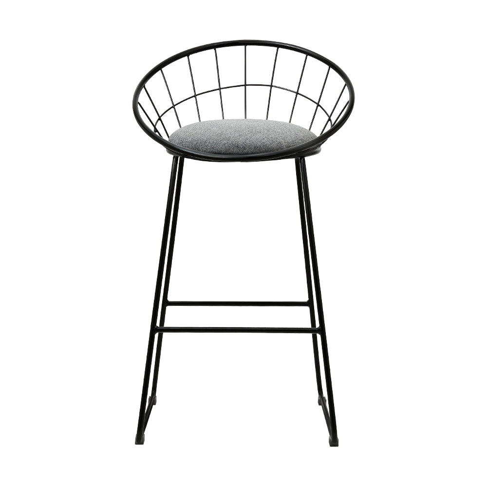 Artiss 2x Bar Stools Padded Seat Metal-2