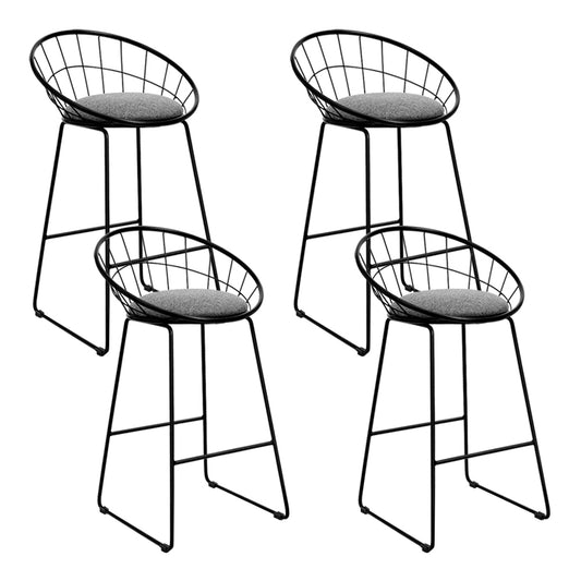 Artiss 4x Bar Stools Padded Seat Metal-0