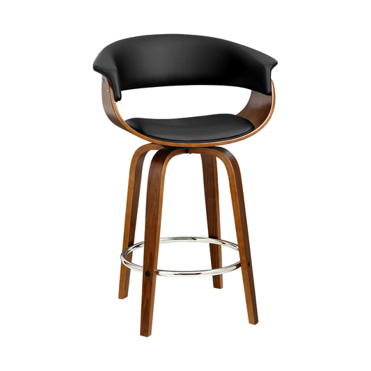 Artiss Bar Stools Swivel PU Seat Wooden-0