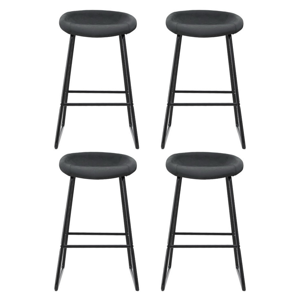 Artiss 4x Bar Stools Kitchen Dining Chairs Counter Stool PU Leather Metal-2