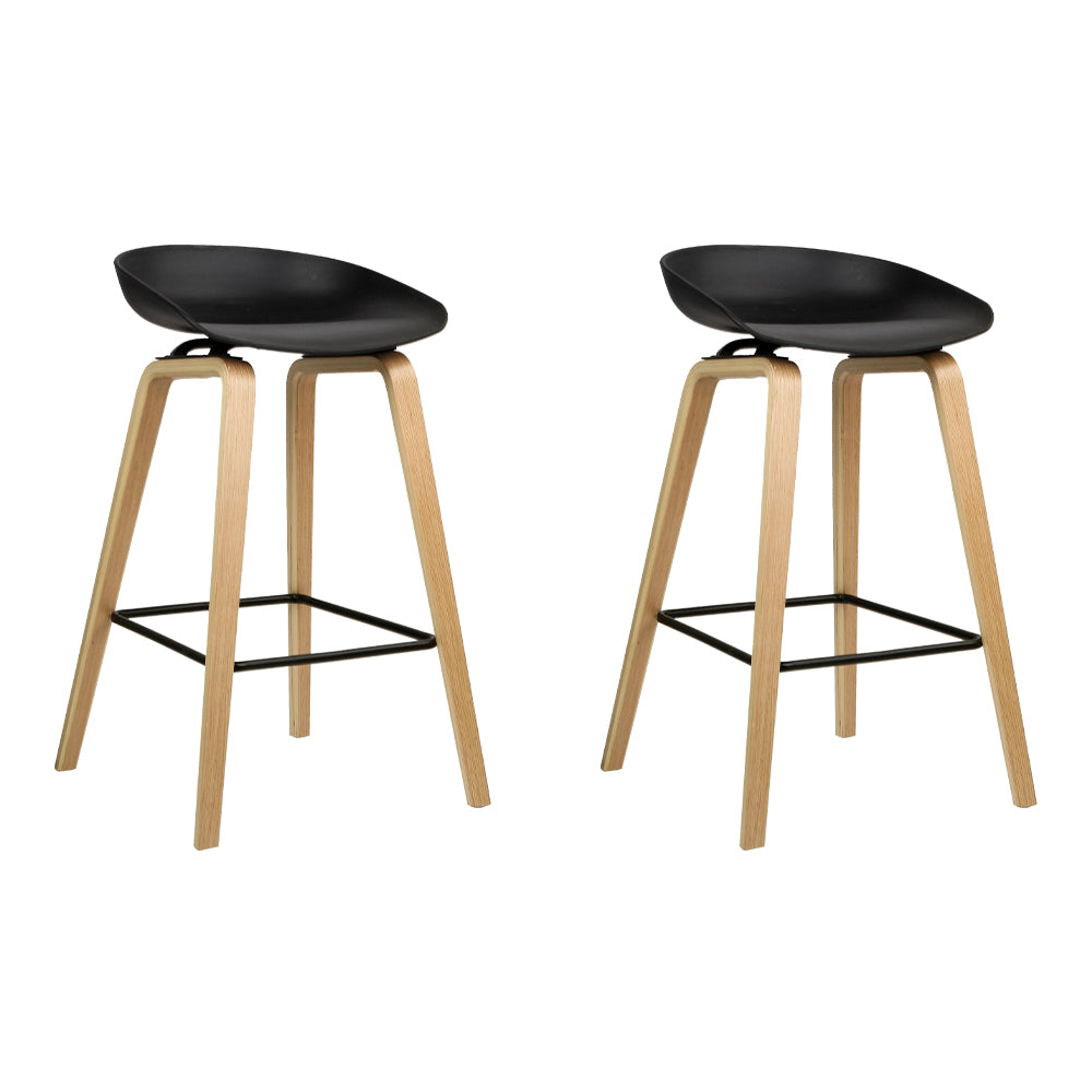 Artiss 2x Bar Stools Wooden-0