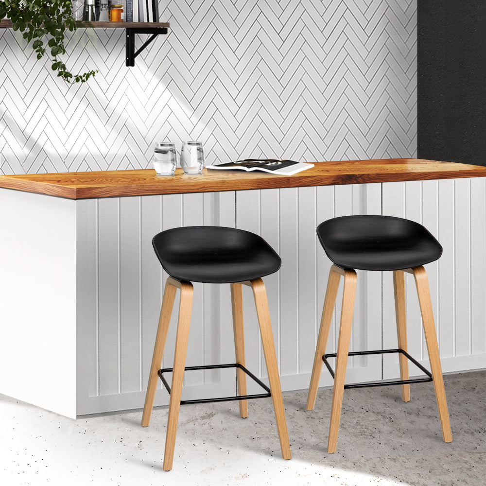 Artiss 2x Bar Stools Wooden-7