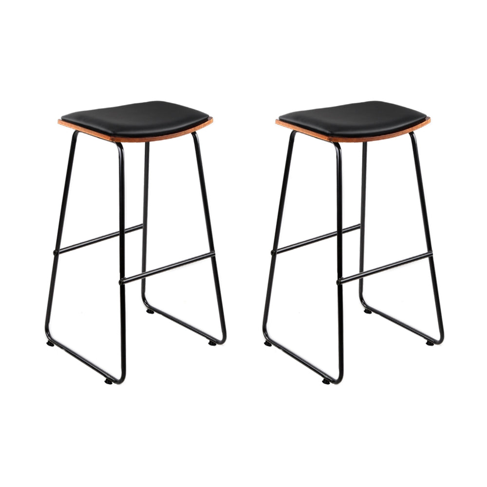 Artiss Bar Stools Kitchen Counter Stools Metal Chairs x2-0