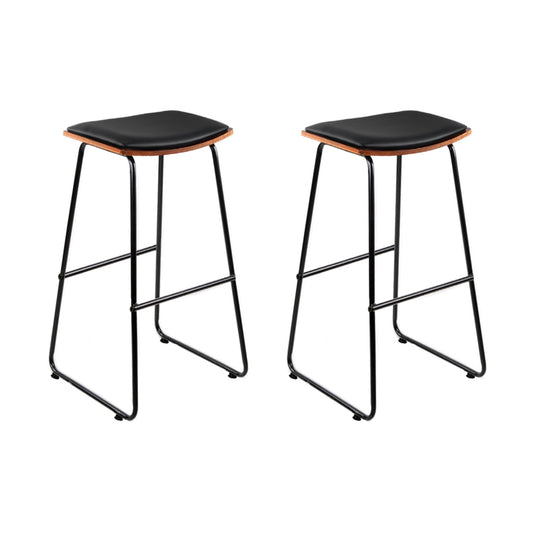 Artiss Bar Stools Kitchen Counter Stools Metal Chairs x2-0