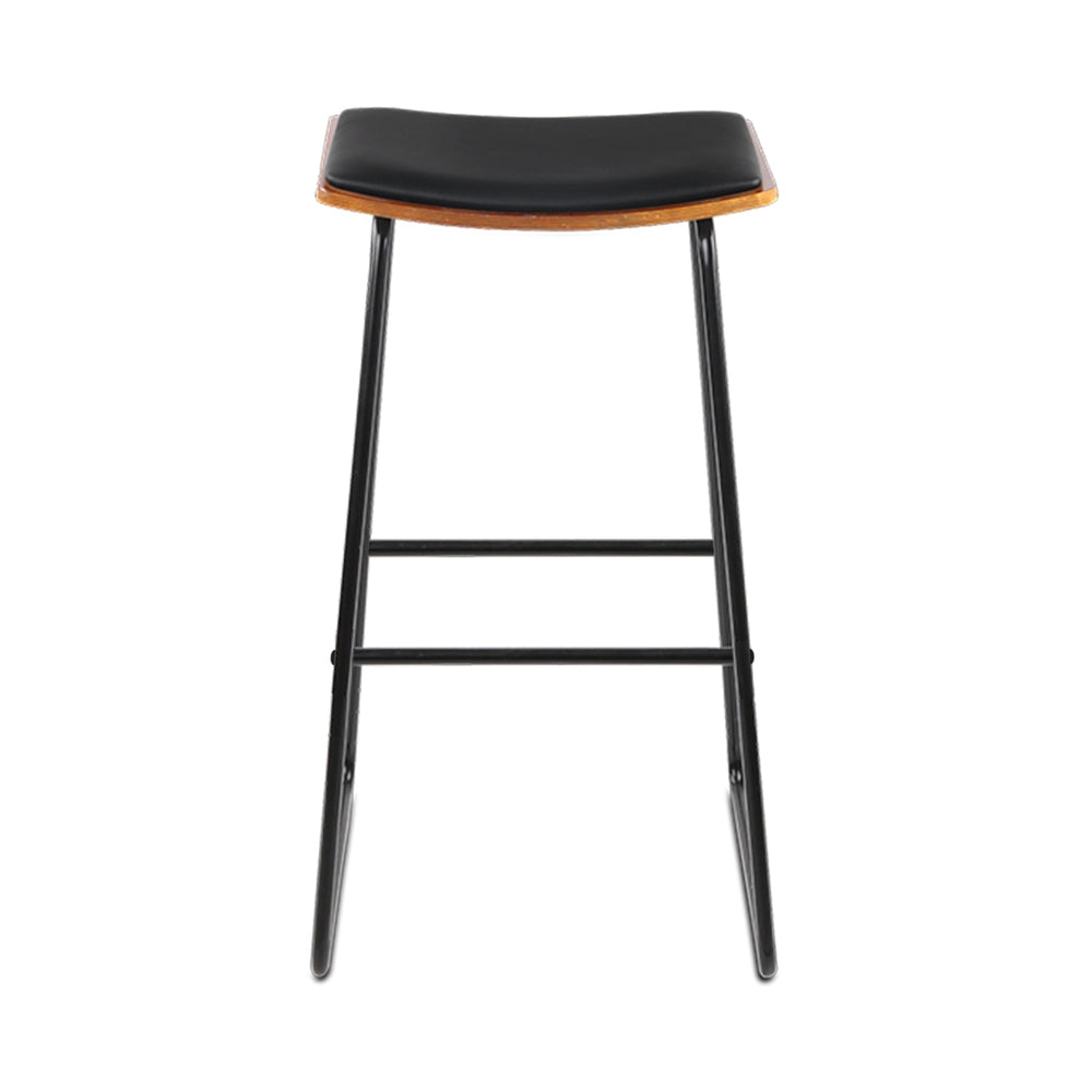 Artiss 4x Bar Stools Leather Padded Metal-2