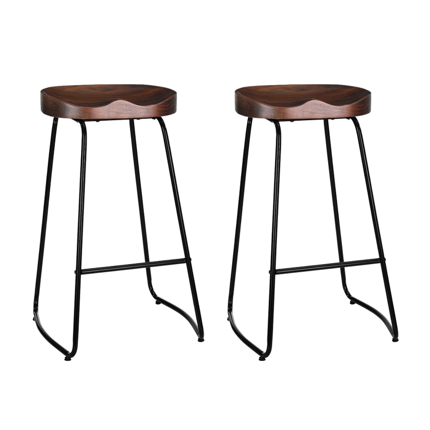 Artiss 2x Bar Stools Tractor Seat 75cm Black-0