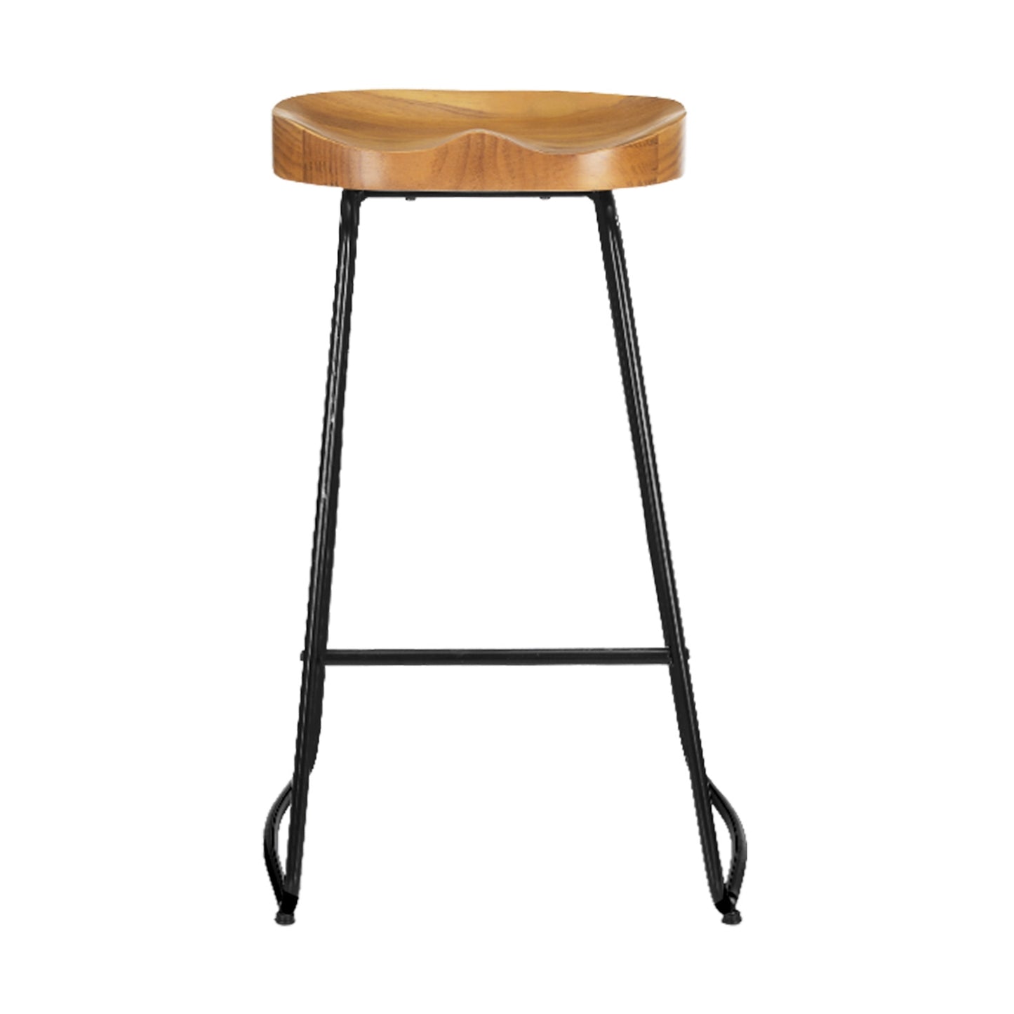 Artiss 2x Bar Stools Tractor Seat 75cm Wooden-2