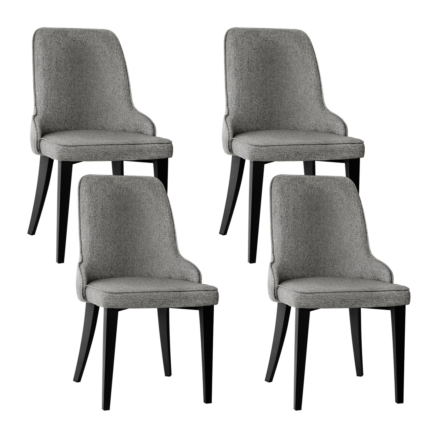 Artiss Dining Chairs Set of 4 Linen Fabric Grey-0