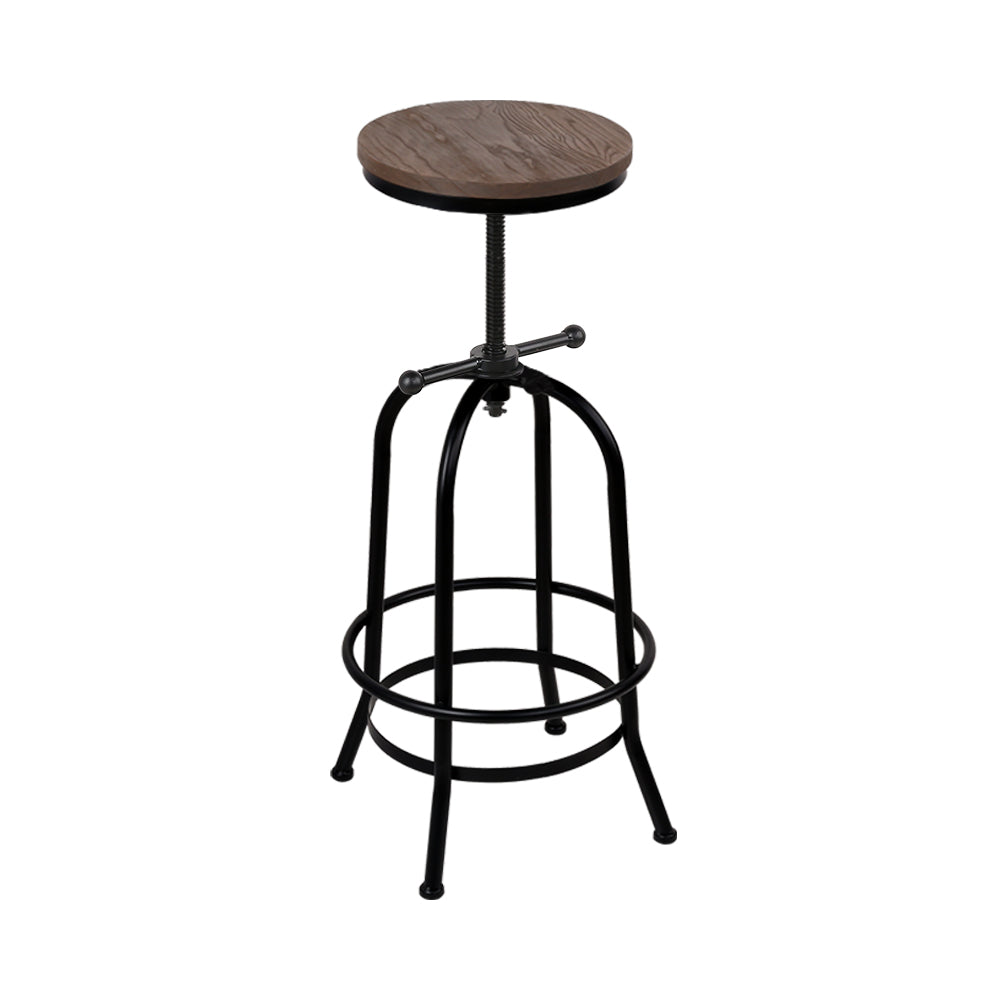 Artiss Bar Stools Adjustable Wood Chairs-0