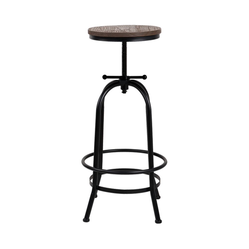 Artiss Bar Stools Adjustable Wood Chairs-2