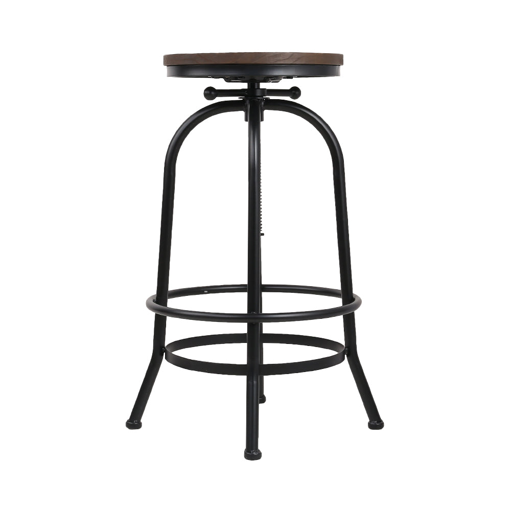 Artiss Bar Stools Adjustable Wood Chairs-3