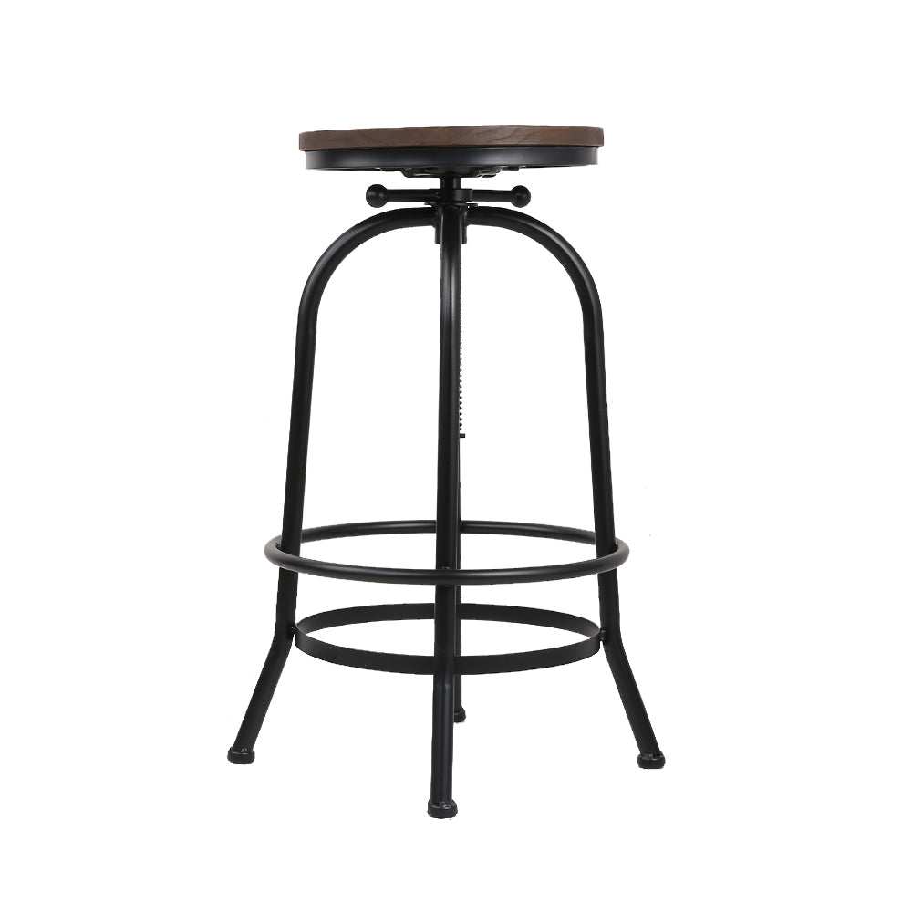 Artiss 2x Bar Stools Adjustable Wood Chairs-2