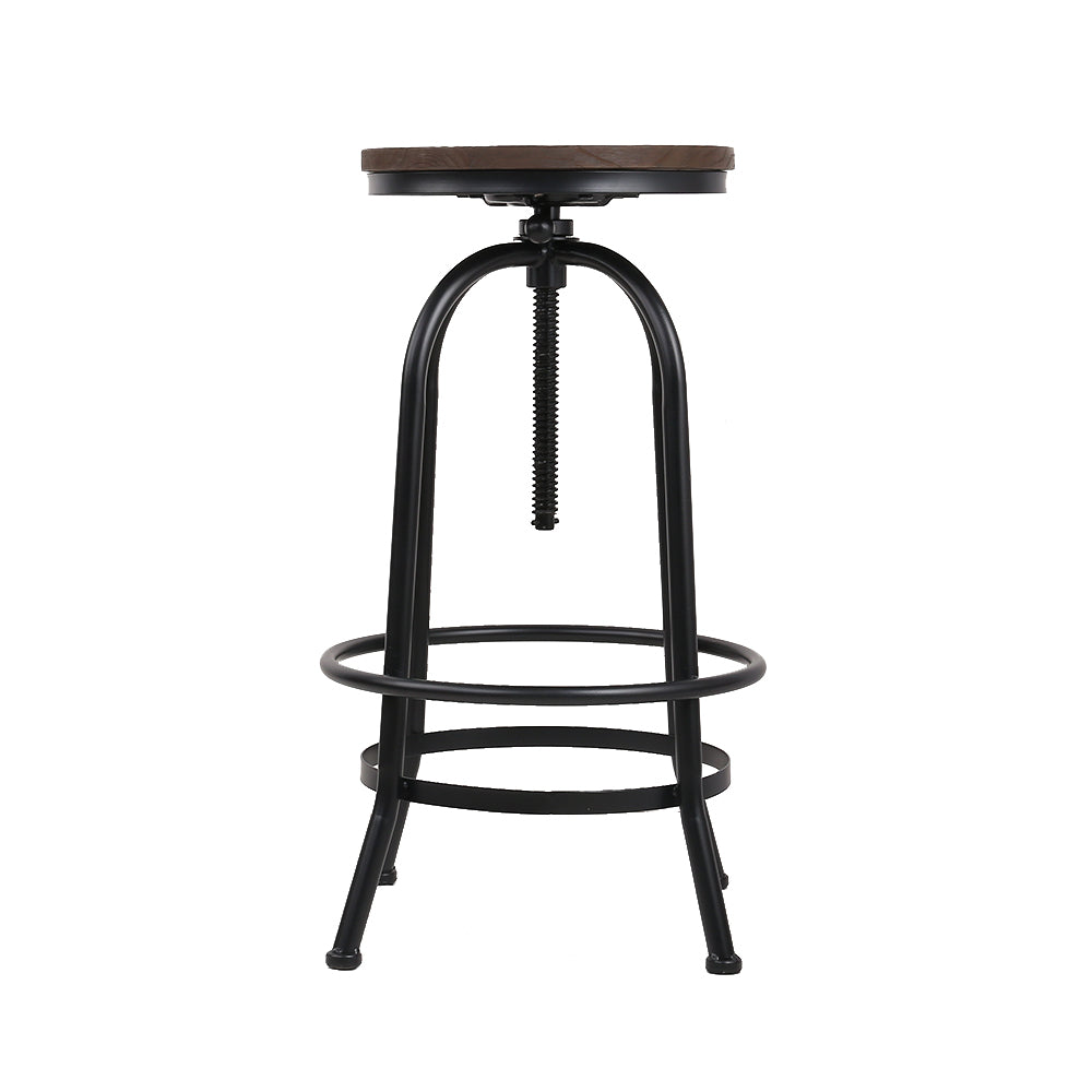 Artiss 2x Bar Stools Adjustable Wood Chairs-3