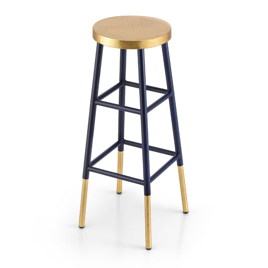 Artiss Bar Stools Metal Gold Navy-0