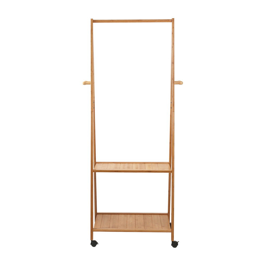 Artiss Clothes Rack Airer Coat Stand 165x59cm Wheels-4