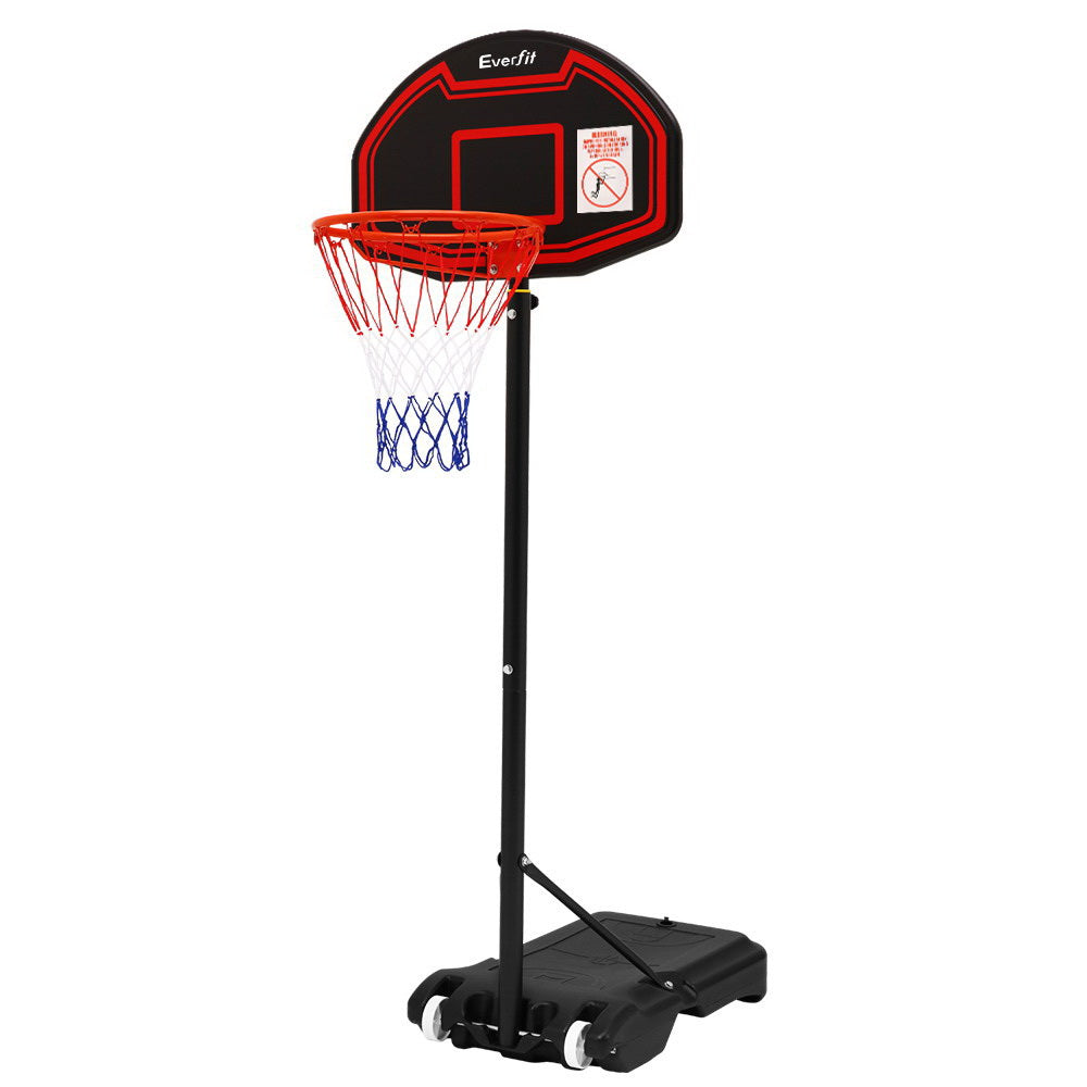 Everfit 2.1M Basketball Hoop Stand System Adjustable Portable Pro Kids Black-0