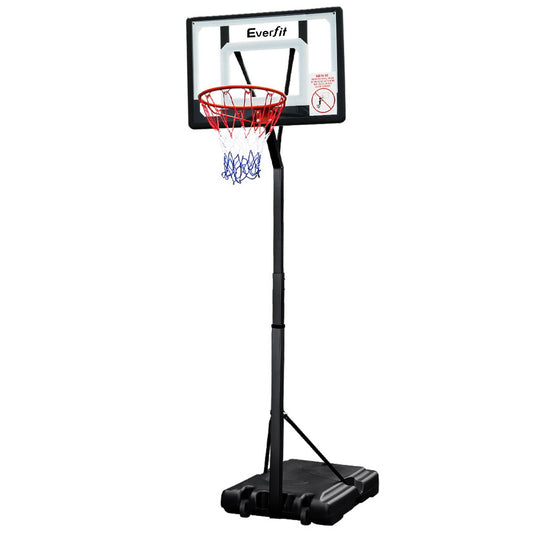 Everfit 2.6M Basketball Hoop Stand System Adjustable Portable Pro Kids Clear-0