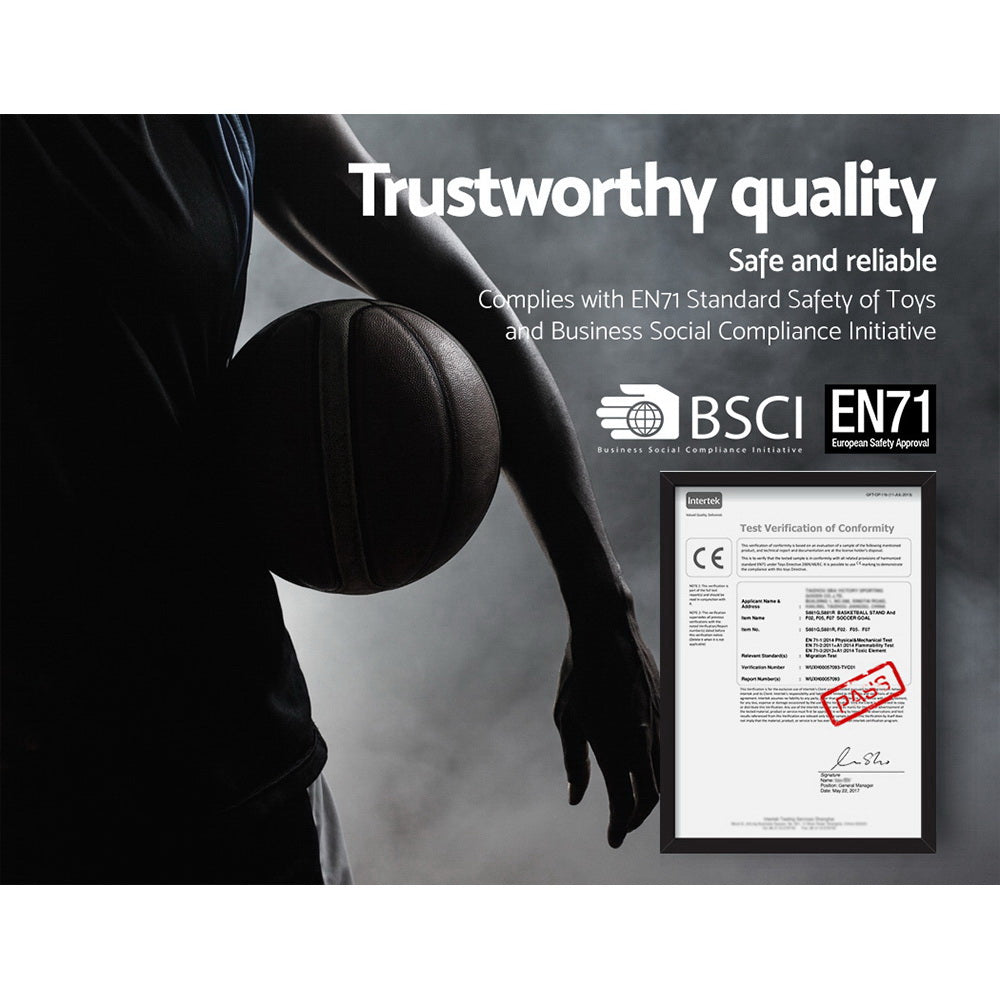 Everfit 3.05M Basketball Hoop Stand System Adjustable Height Portable Black Pro-5