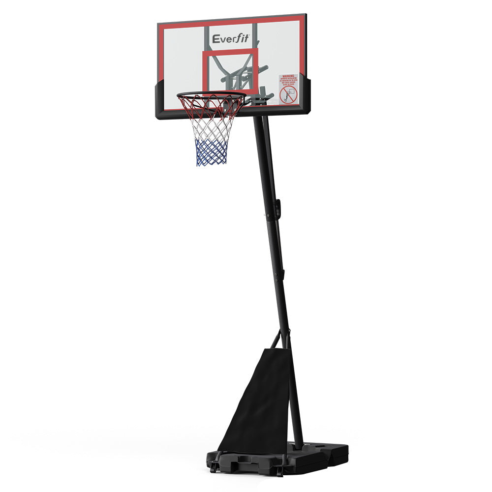 Everfit 3.05M Basketball Hoop Stand System Adjustable Height Portable Red Pro-0