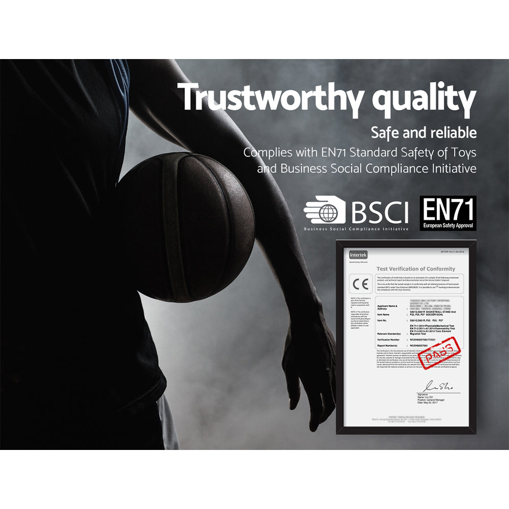 Everfit 3.05M Basketball Hoop Stand System Adjustable Height Portable Red Pro-5