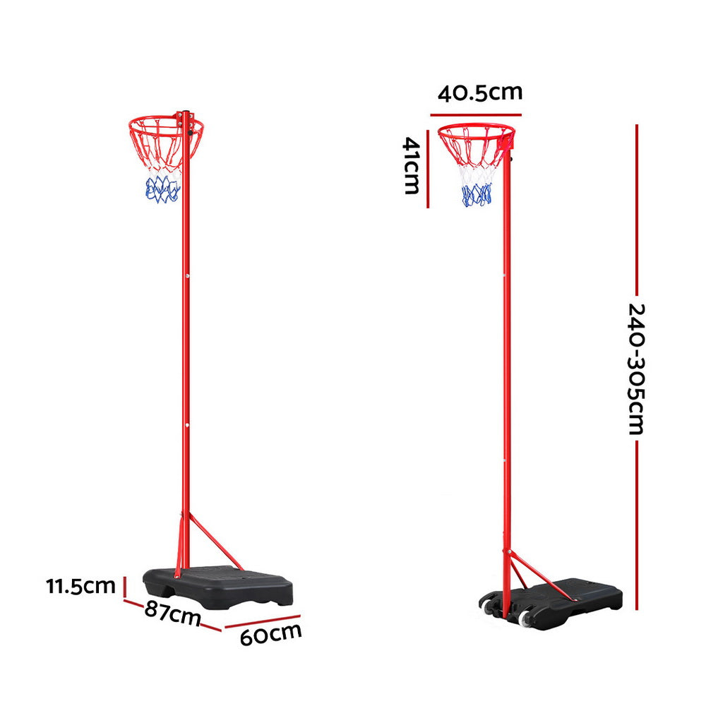 Everfit 3.05M Netball Hoop Basketball Stand System Net Ring-1